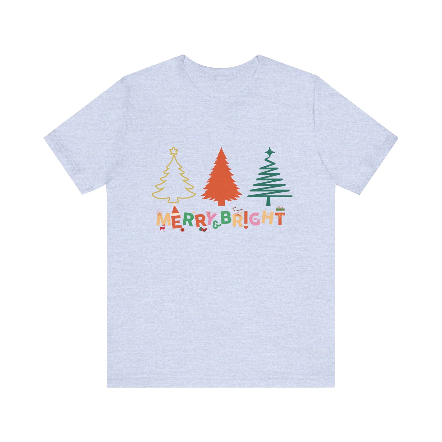 Merry and Bright Cute Christmas  T-Shirt