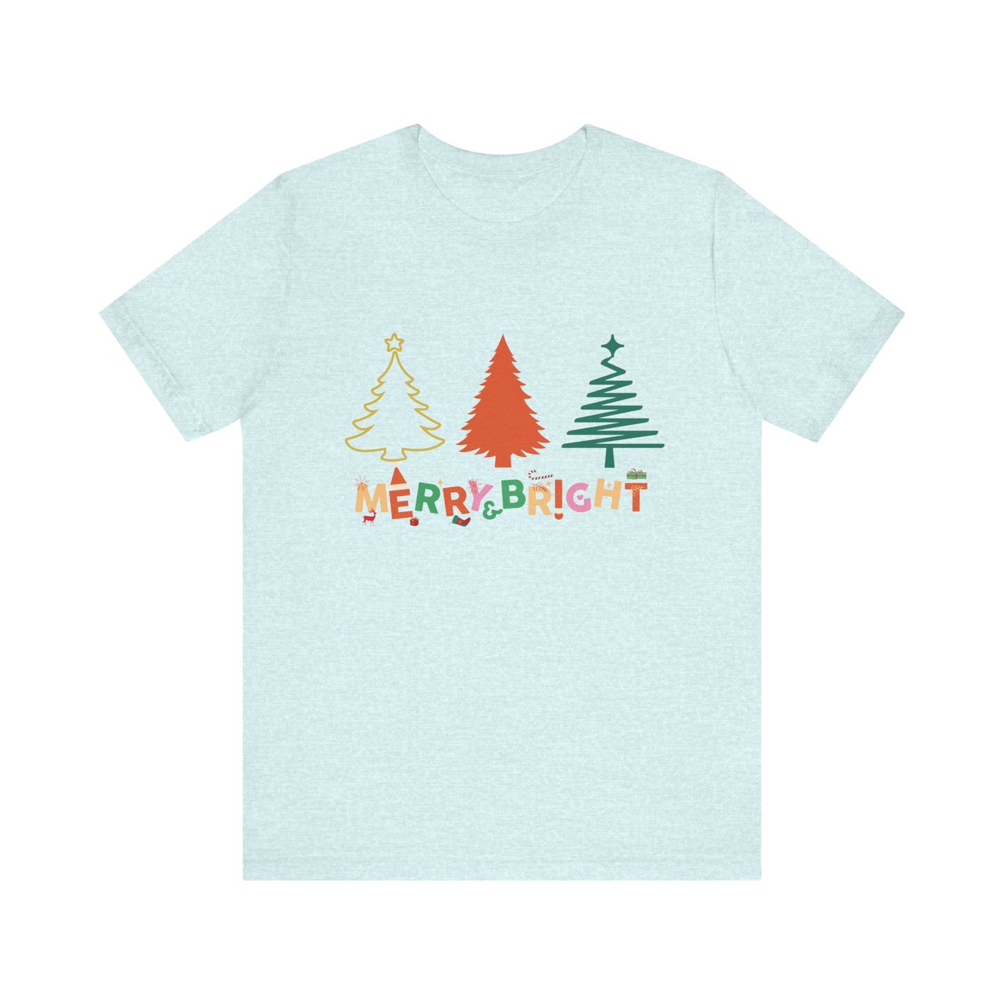 Merry and Bright Cute Christmas  T-Shirt