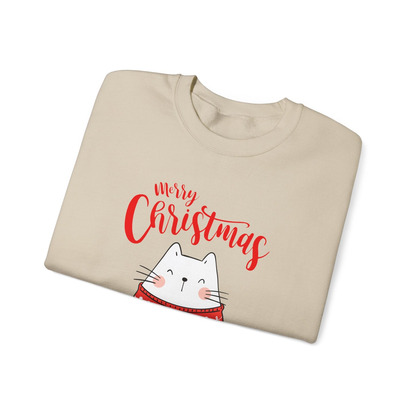 Purrfectly Merry: Cat in festive mood Crewneck