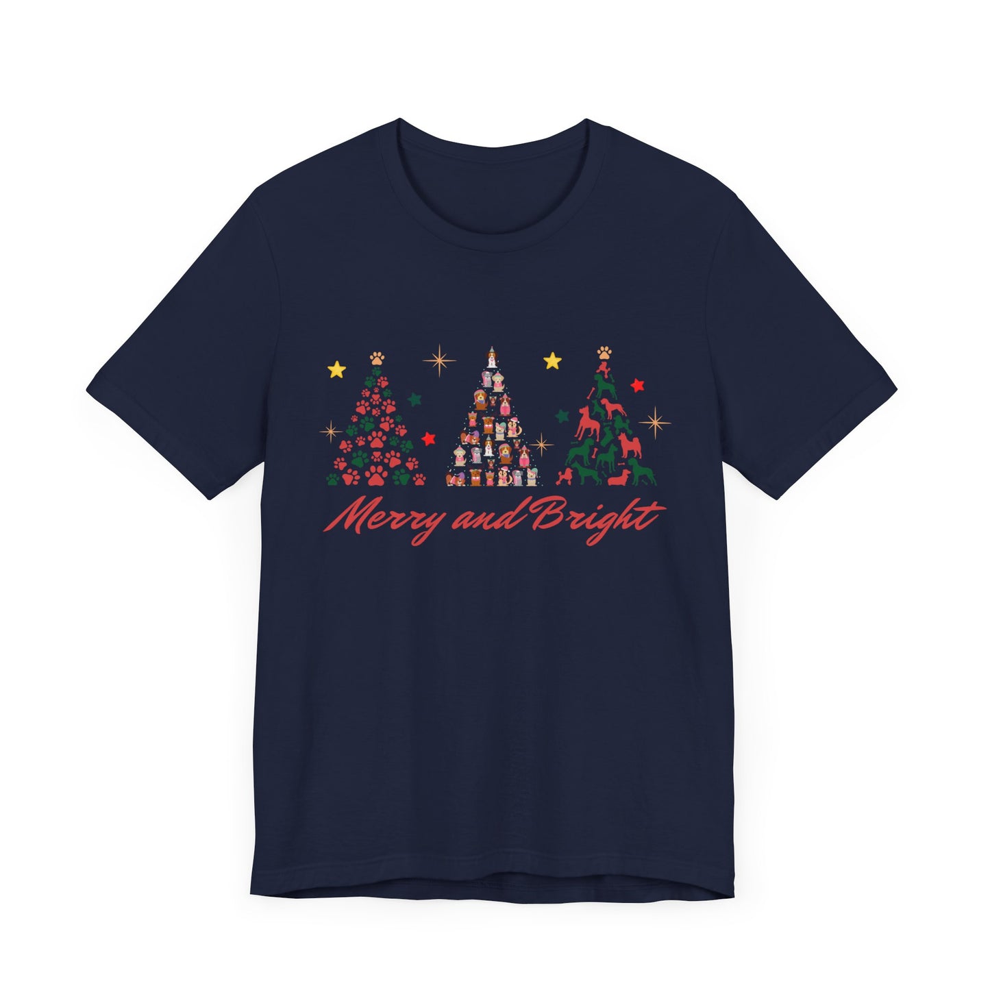 Paw-fect Holiday Towers: Merry & Bright Dog Christmas T-Shirt