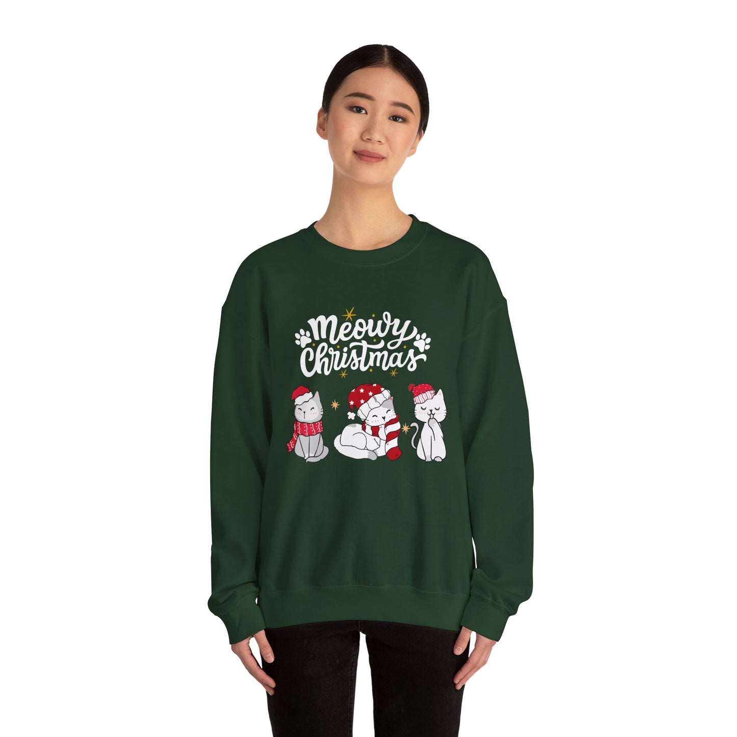 Meowy Christmas festive Crewneck