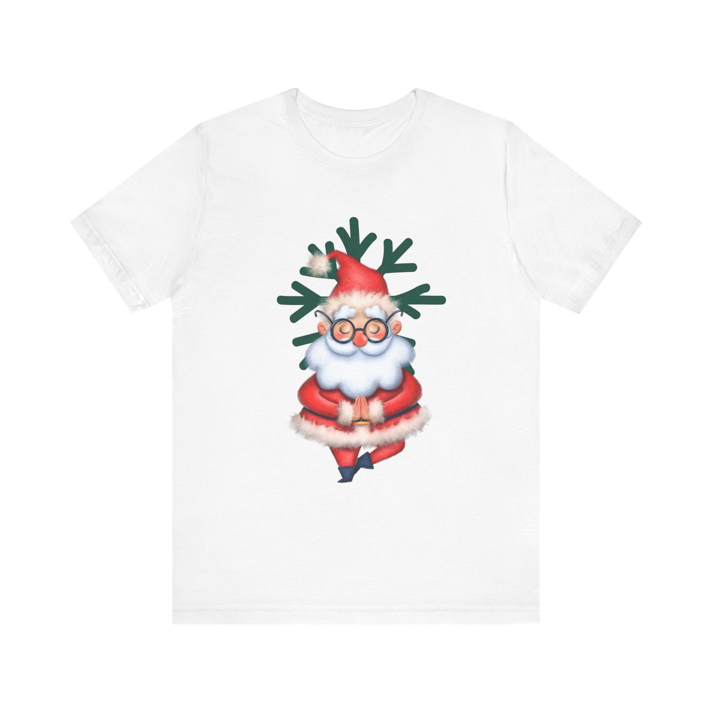 Calm & Bright: Meditating Santa Christmas T-Shirt