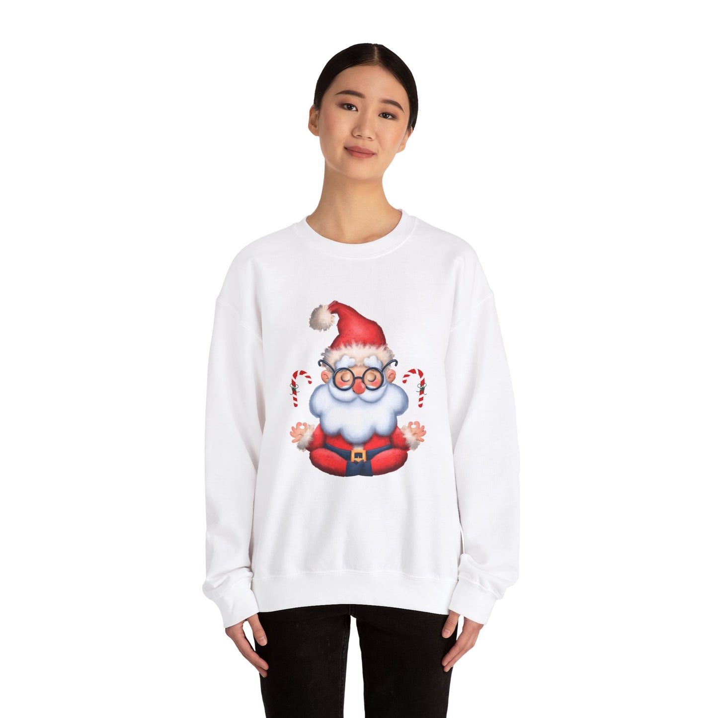 Merry & Zen: Christmas Meditating Santa  Crewneck