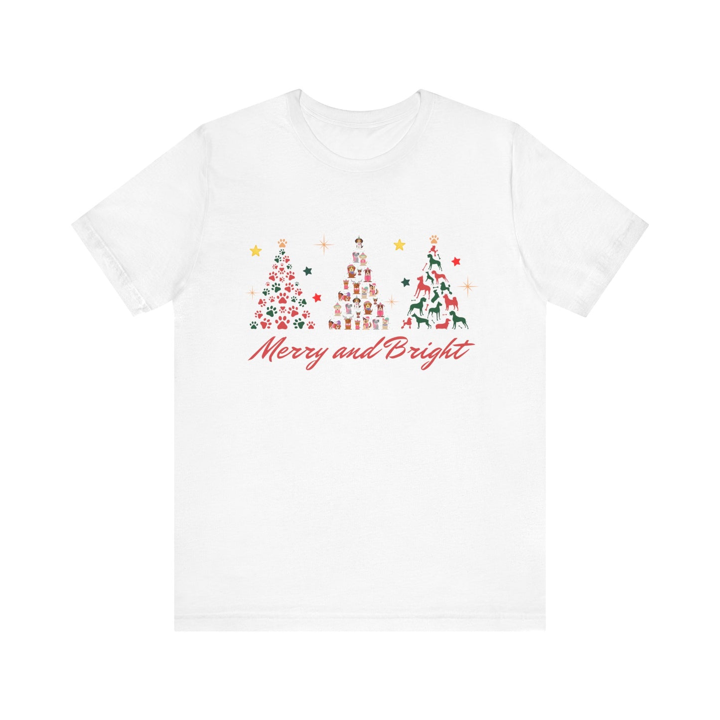 Paw-fect Holiday Towers: Merry & Bright Dog Christmas T-Shirt