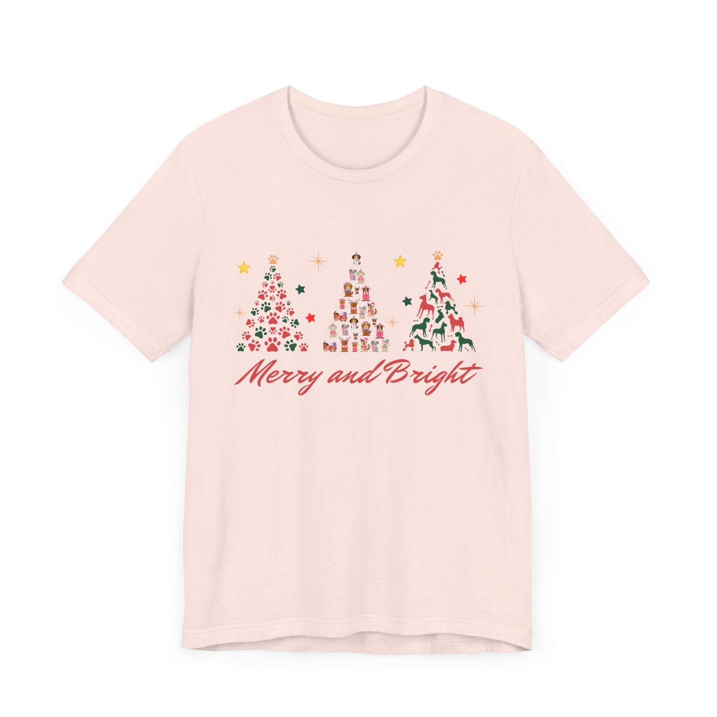 Paw-fect Holiday Towers: Merry & Bright Dog Christmas T-Shirt