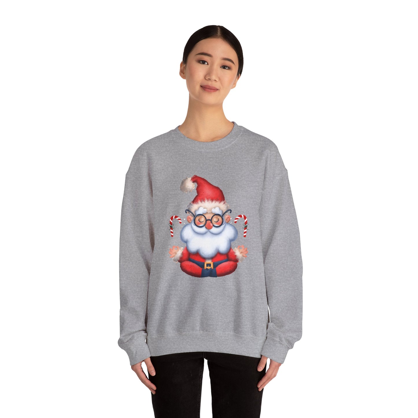 Merry & Zen: Christmas Meditating Santa  Crewneck