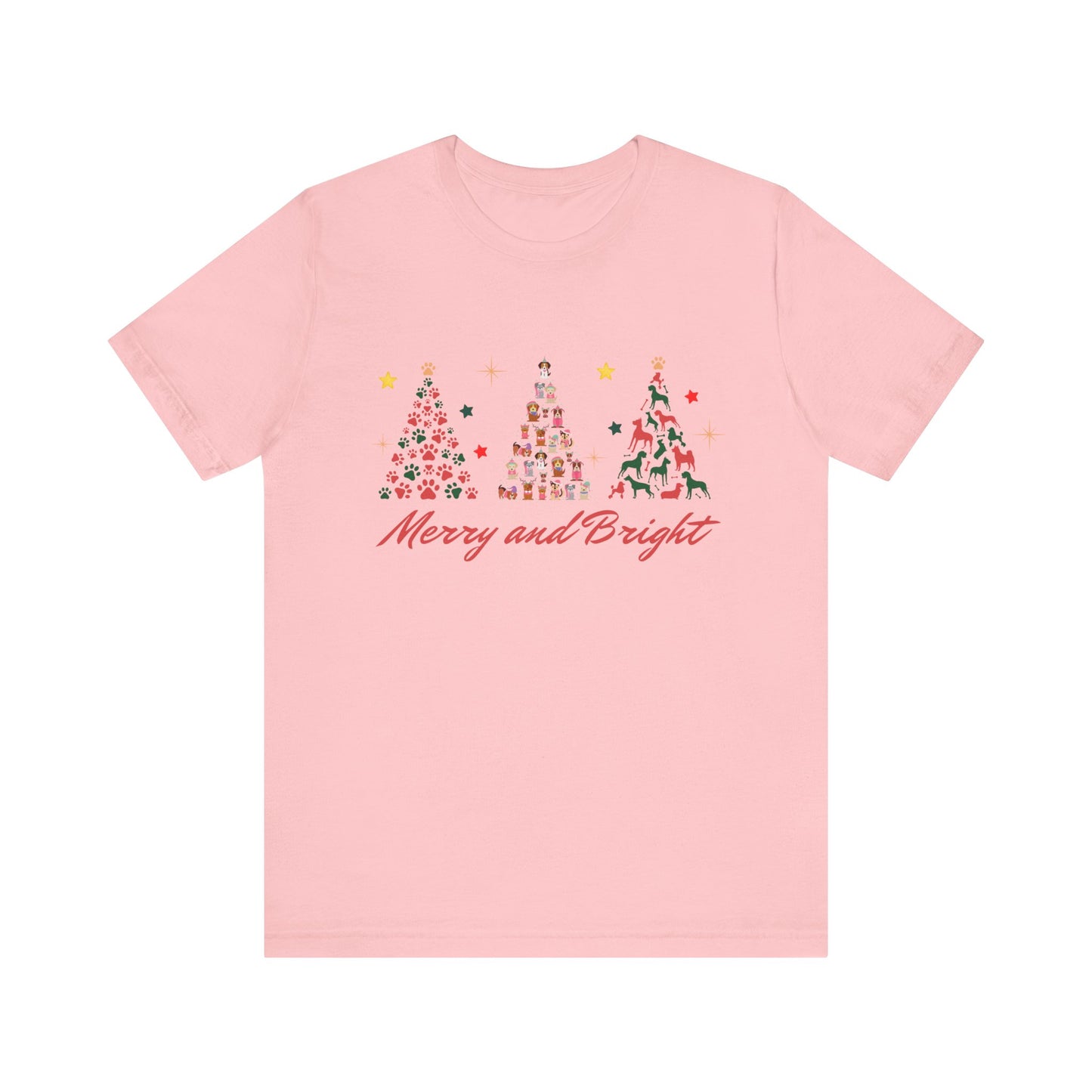 Paw-fect Holiday Towers: Merry & Bright Dog Christmas T-Shirt