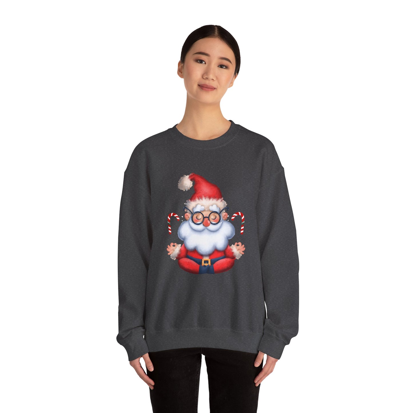 Merry & Zen: Christmas Meditating Santa  Crewneck