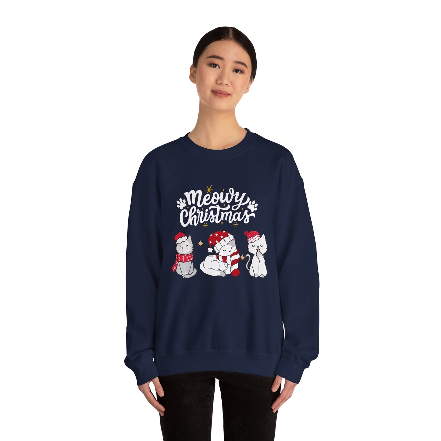 Meowy Christmas festive Crewneck