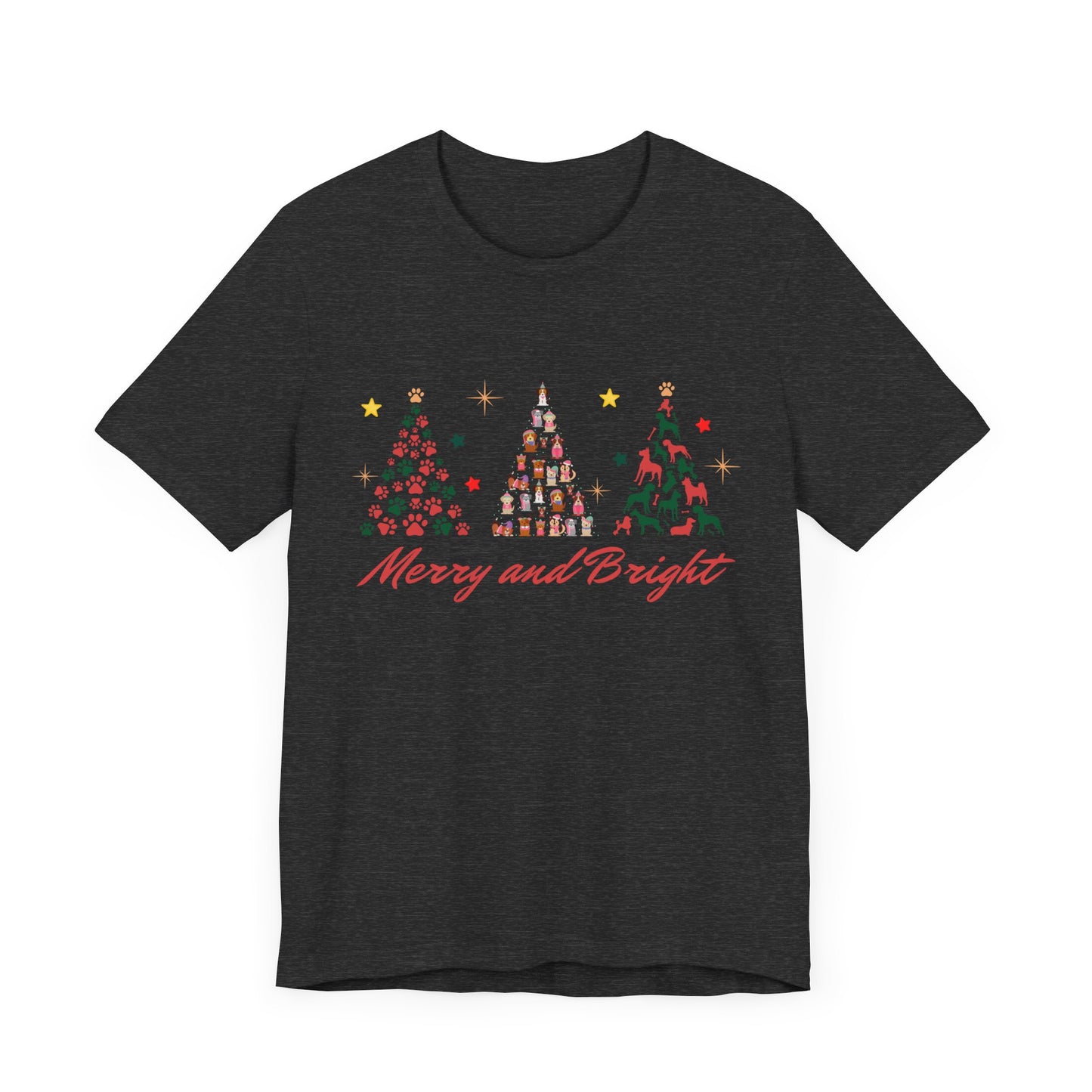 Paw-fect Holiday Towers: Merry & Bright Dog Christmas T-Shirt