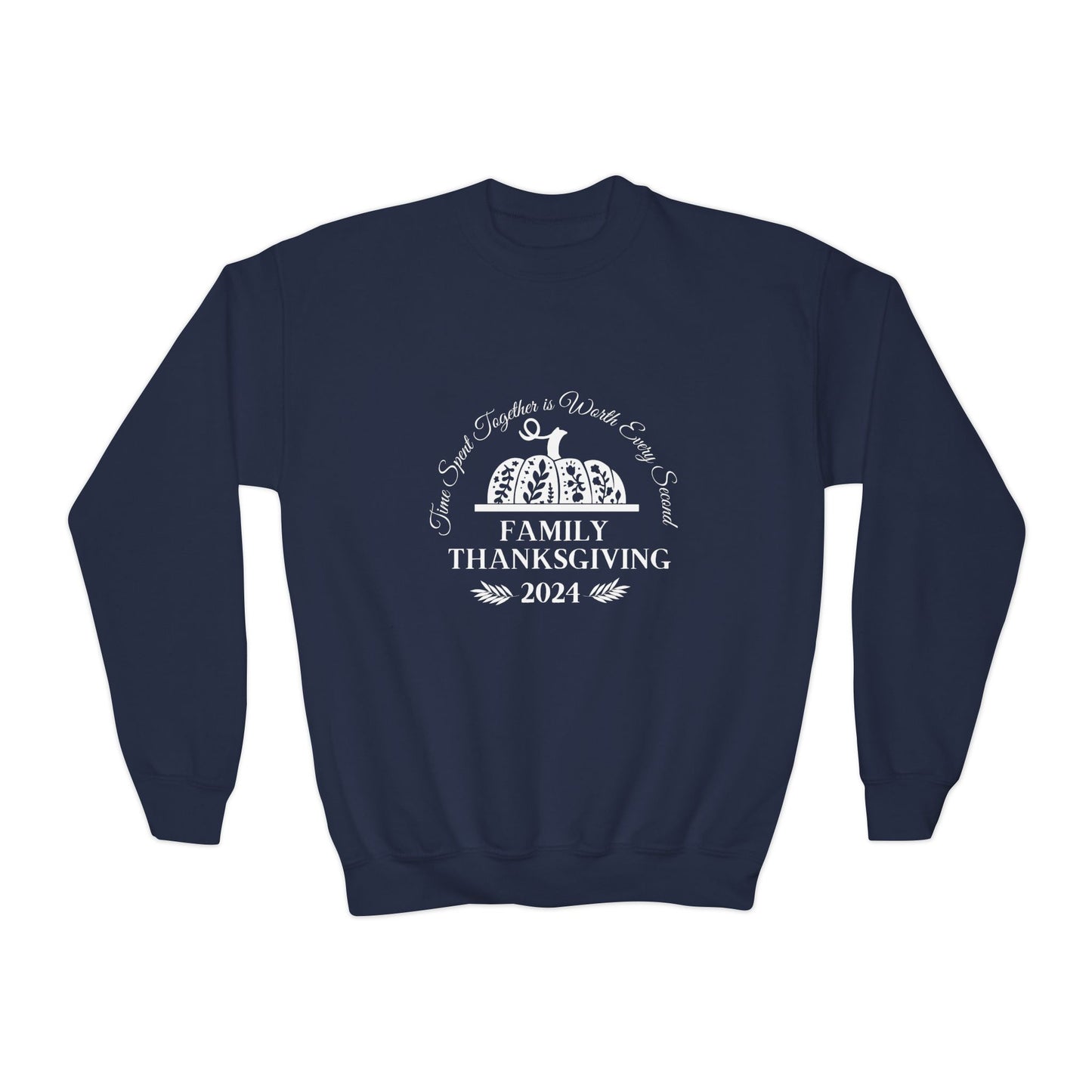 Family Thanksgiving 2024 Youth Crewneck Sweatshirt