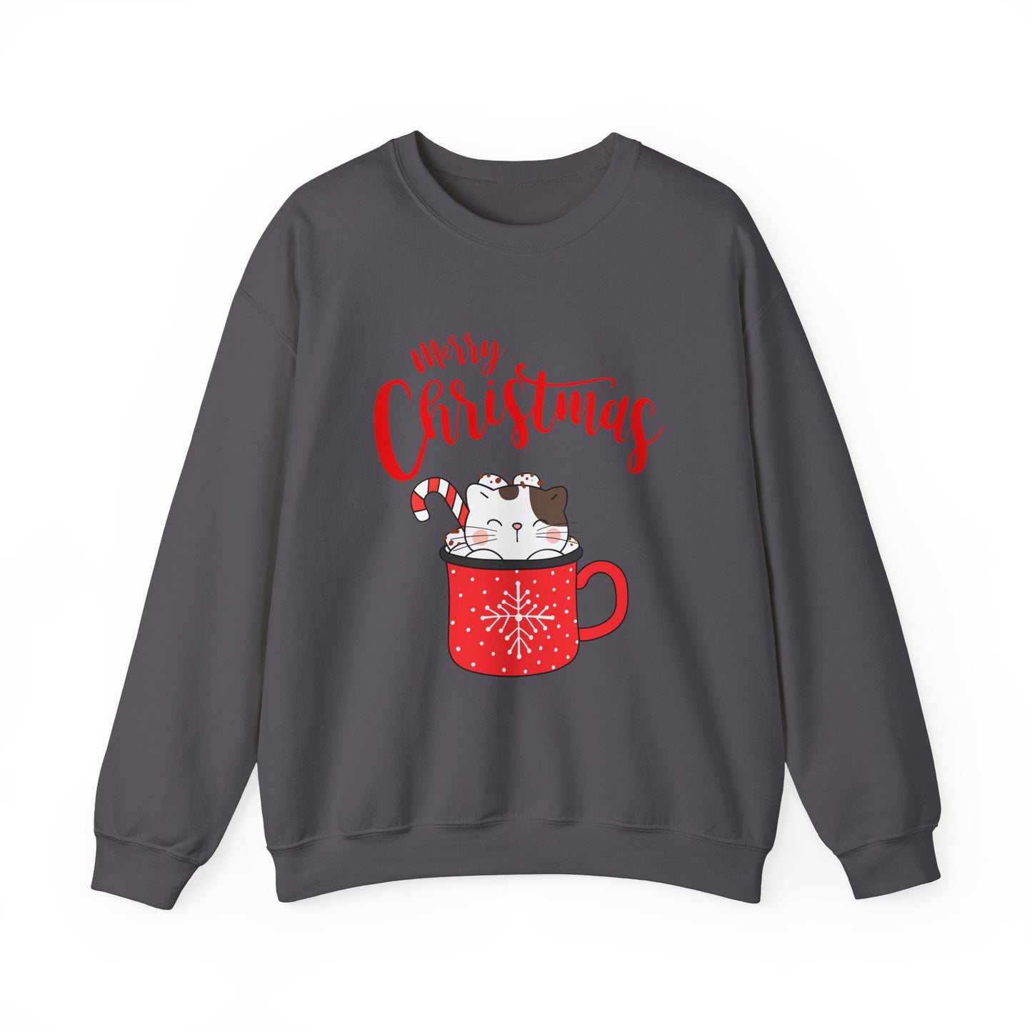 Christmas Cuteness: Kitty in a Cup Crewneck