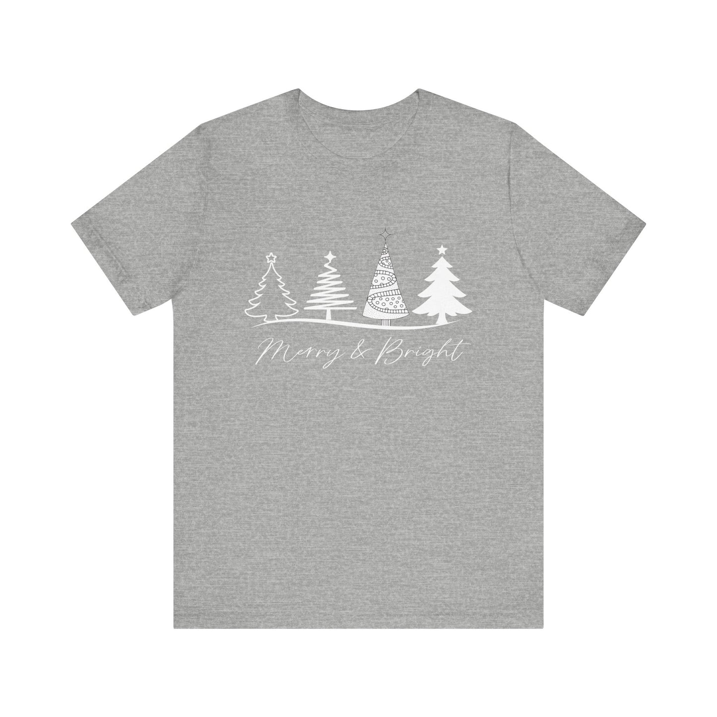 Merry and Bright: Festive White Ink Christmas T-Shirt