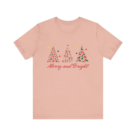 Paw-fect Holiday Towers: Merry & Bright Dog Christmas T-Shirt