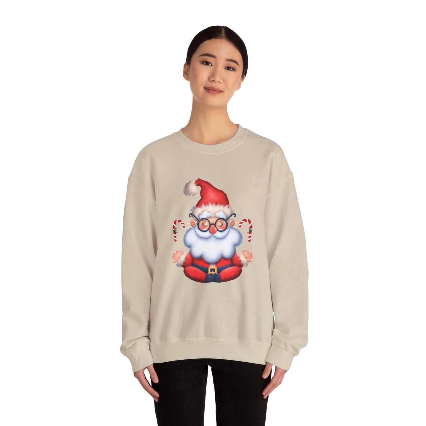 Merry & Zen: Christmas Meditating Santa  Crewneck