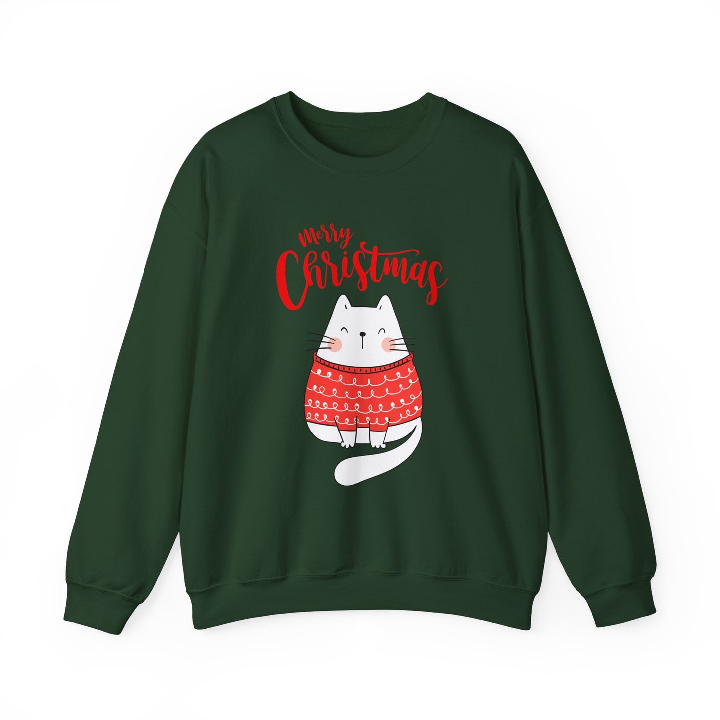 Purrfectly Merry: Cat in festive mood Crewneck