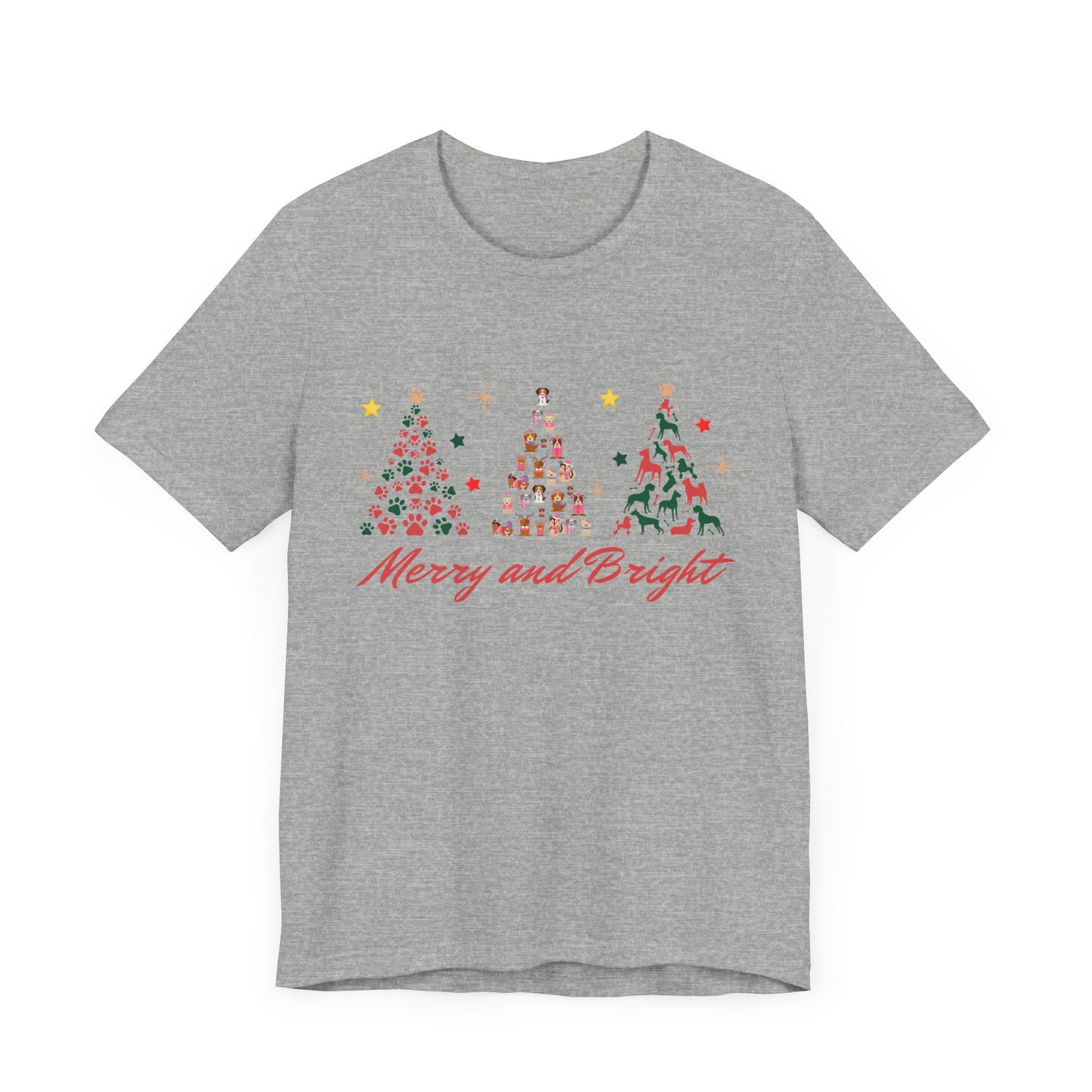 Paw-fect Holiday Towers: Merry & Bright Dog Christmas T-Shirt