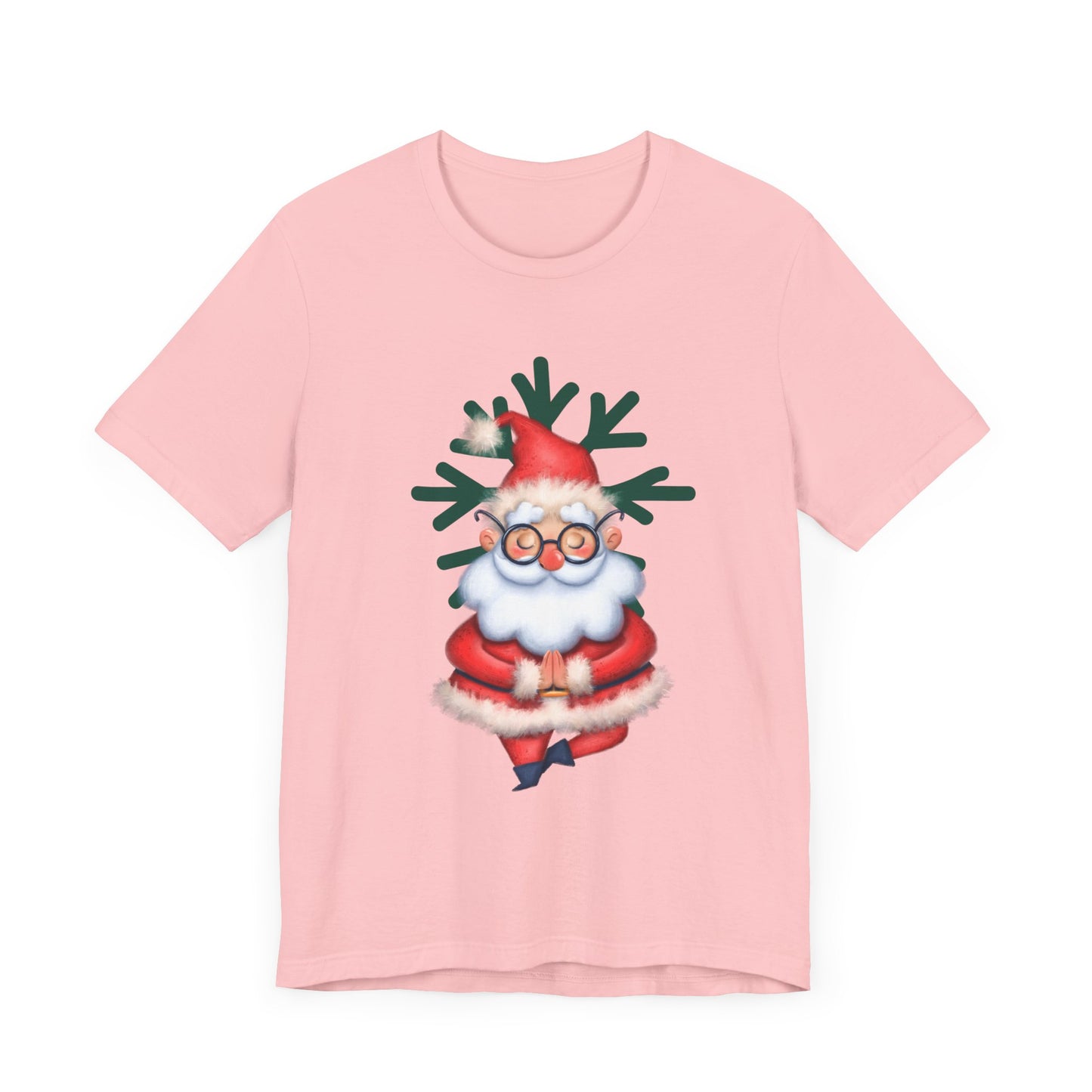 Calm & Bright: Meditating Santa Christmas T-Shirt