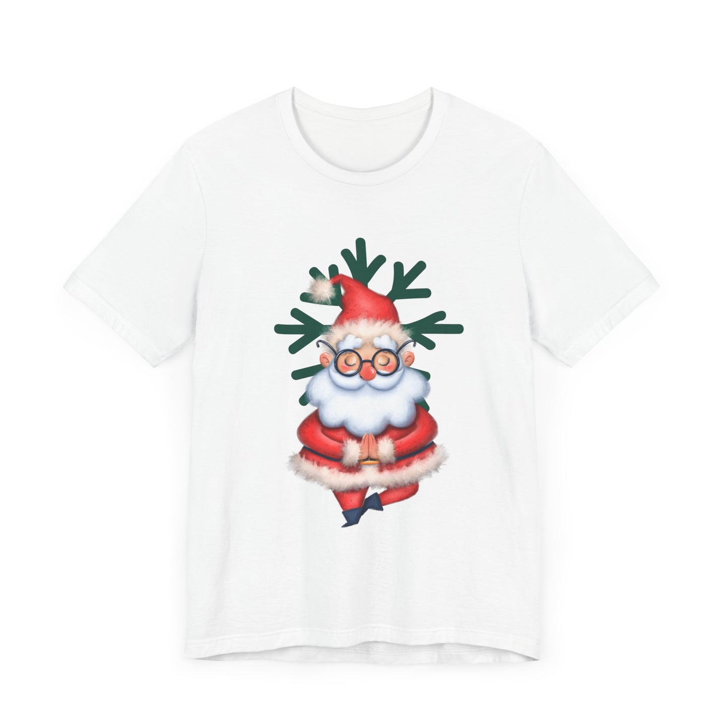 Calm & Bright: Meditating Santa Christmas T-Shirt