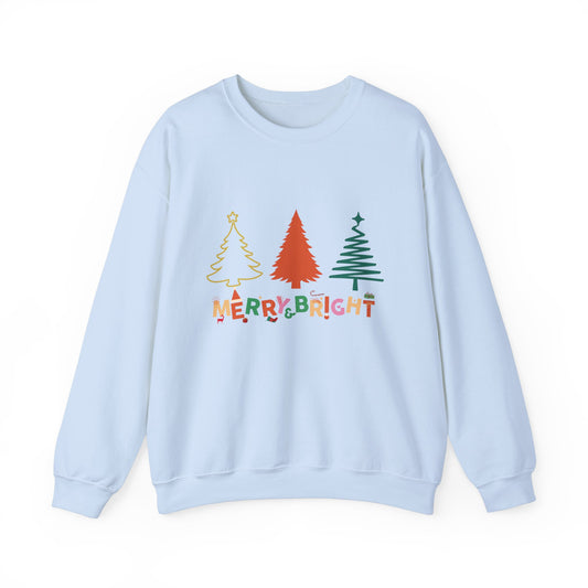 Merry and Bright Cute Christmas Crewneck