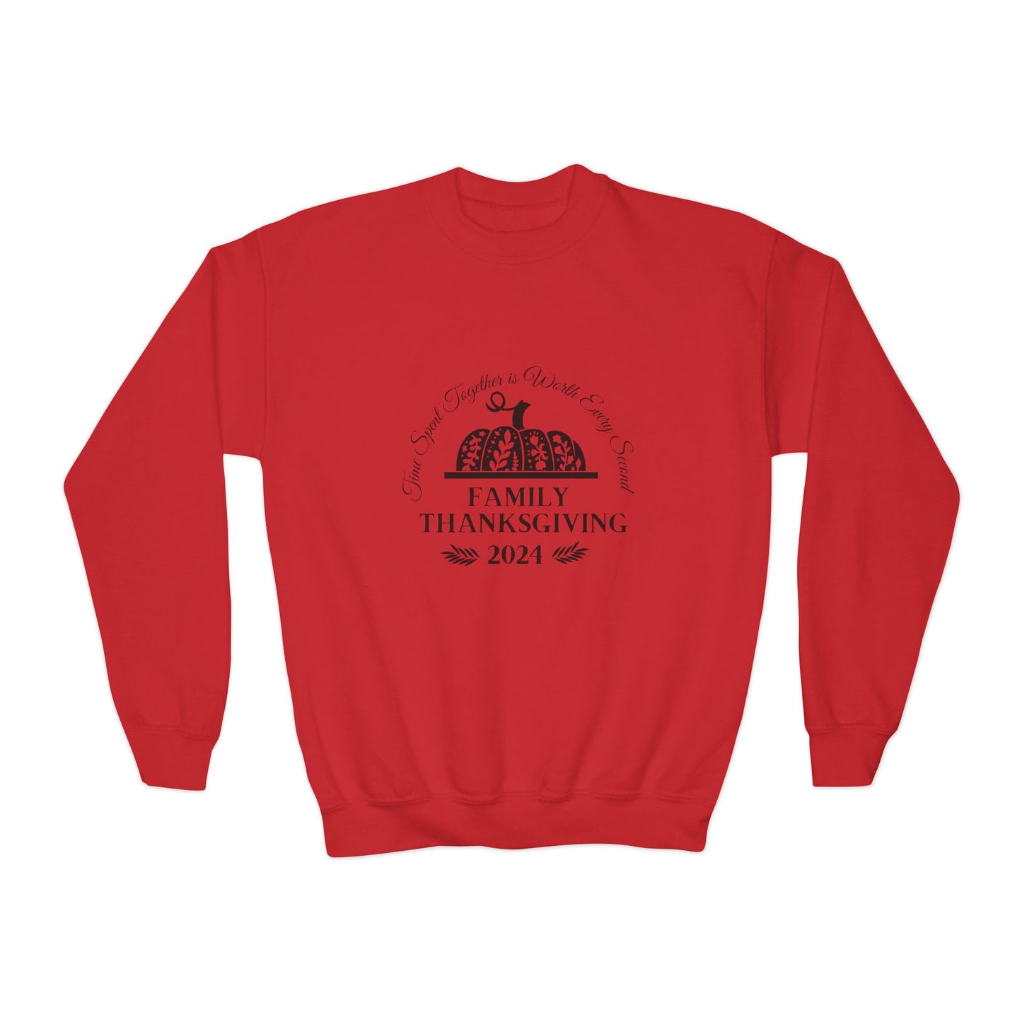 Family Thanksgiving 2024 Youth Crewneck Sweatshirt