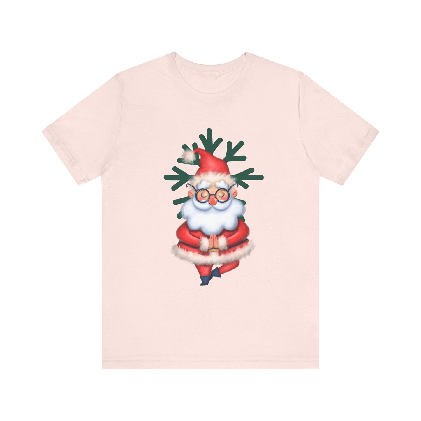 Calm & Bright: Meditating Santa Christmas T-Shirt