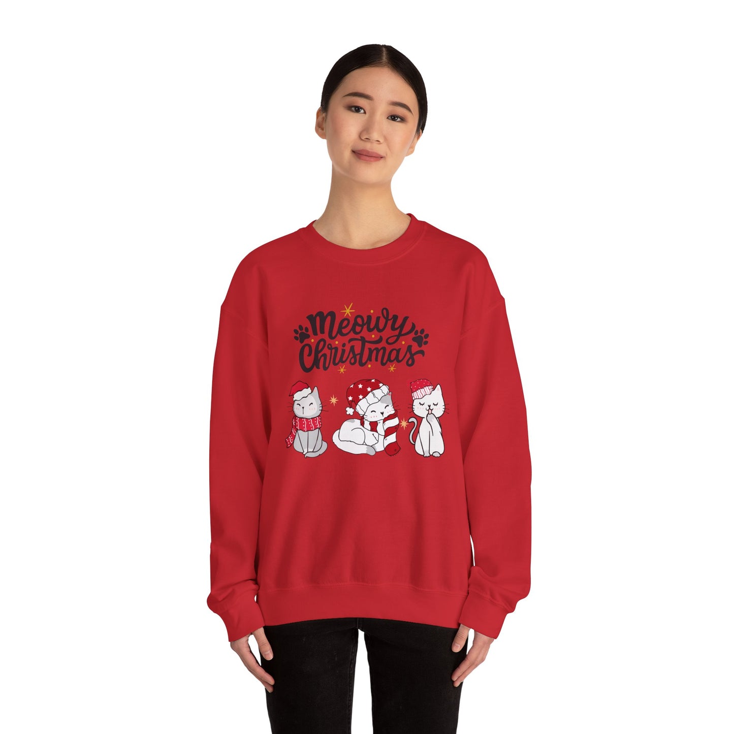 Meowy Christmas festive Crewneck