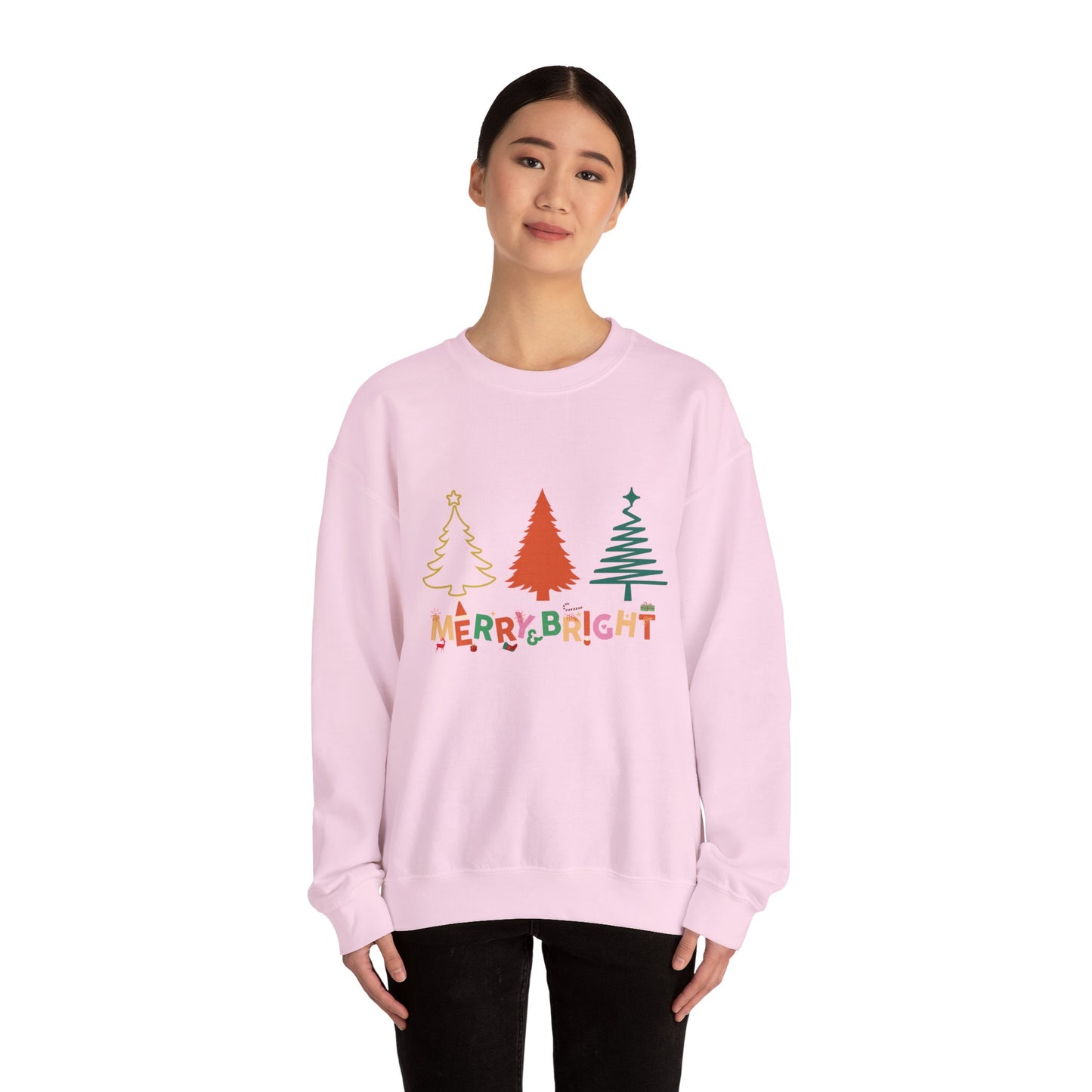 Merry and Bright Cute Christmas Crewneck