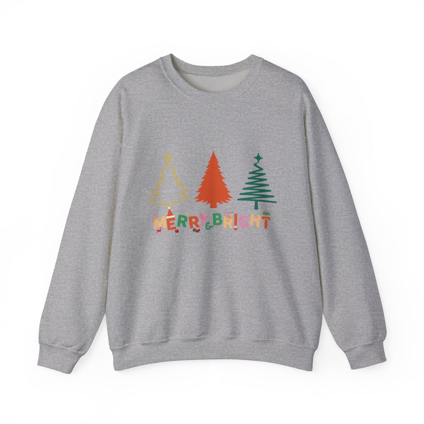 Merry and Bright Cute Christmas Crewneck