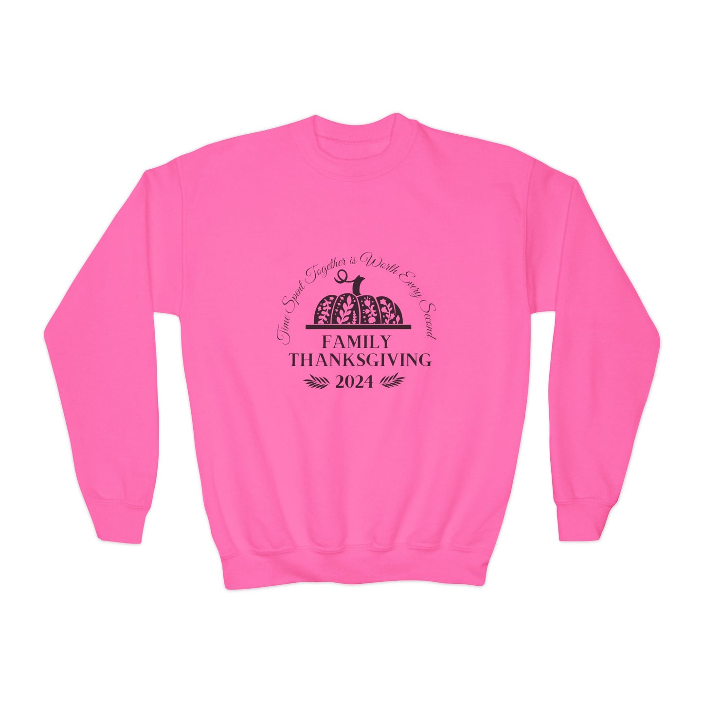 Family Thanksgiving 2024 Youth Crewneck Sweatshirt