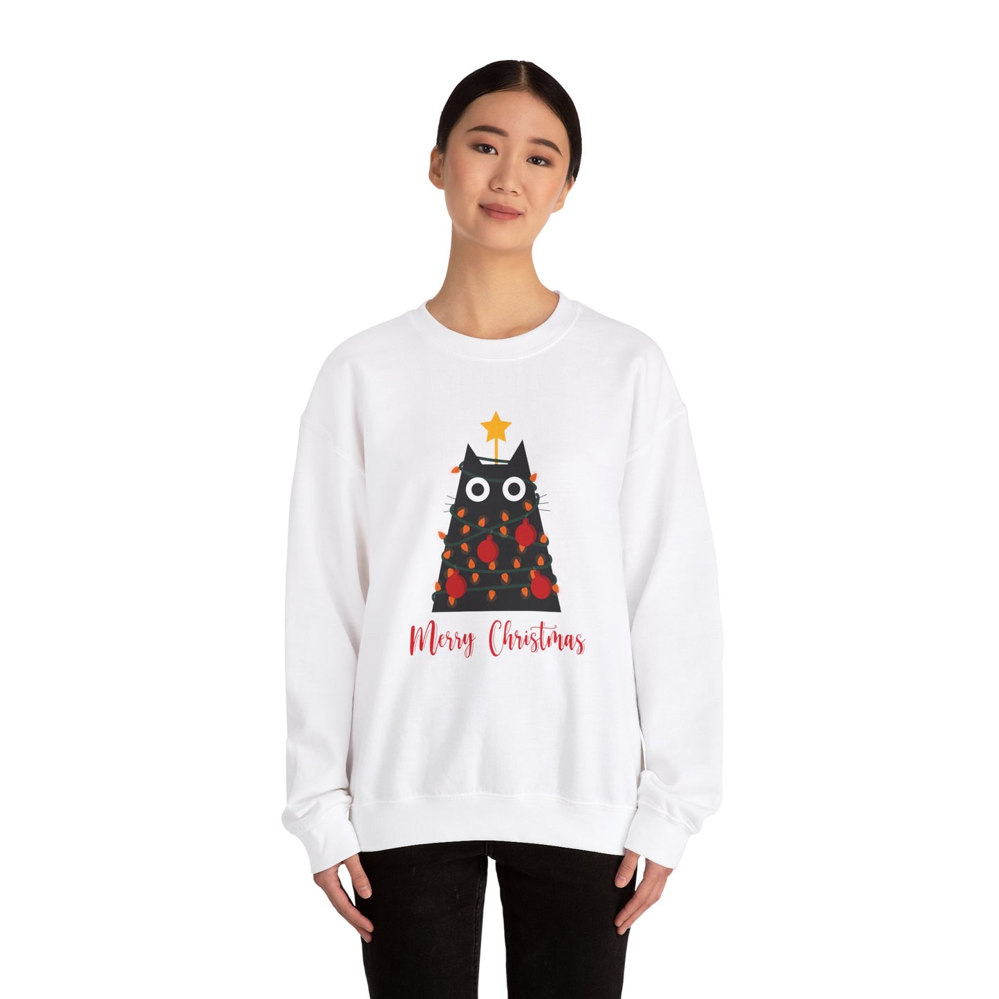 Festive Feline: Merry Christmas  Crewneck