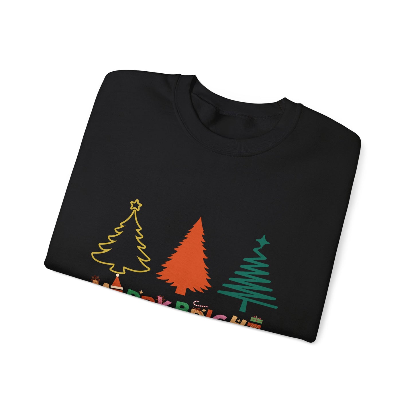 Merry and Bright Cute Christmas Crewneck