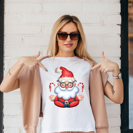 Merry & Zen: Christmas Meditating Santa T-Shirt