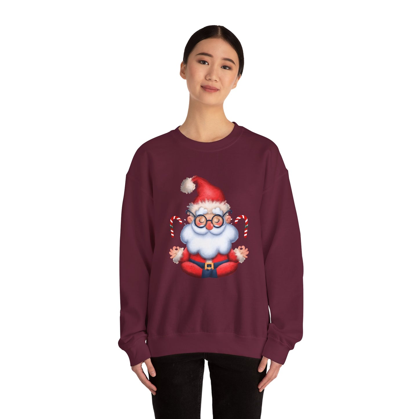 Merry & Zen: Christmas Meditating Santa  Crewneck