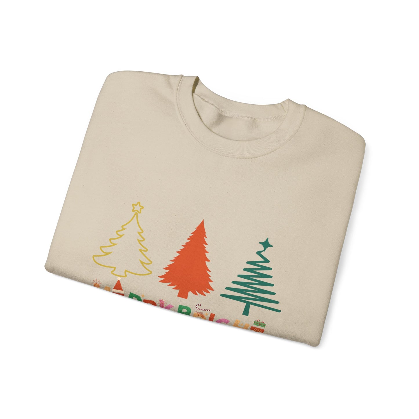 Merry and Bright Cute Christmas Crewneck