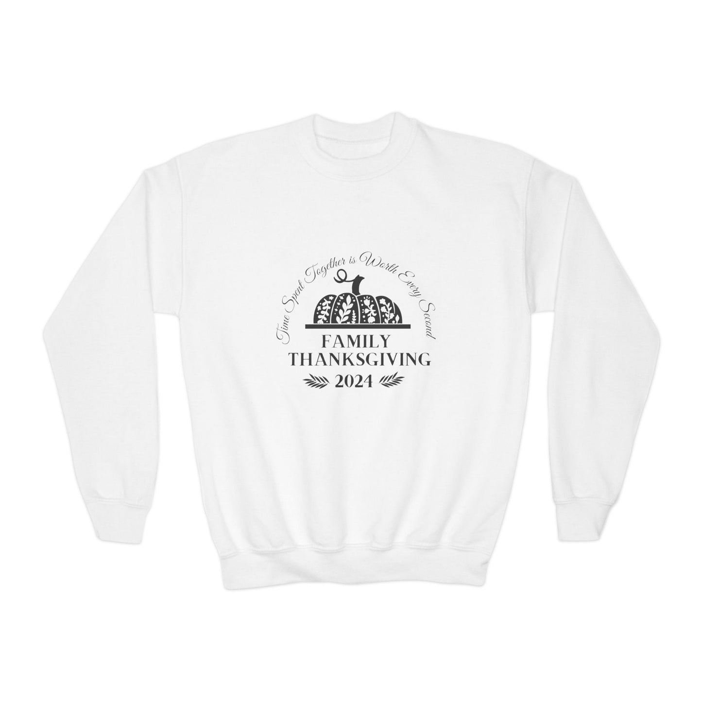 Family Thanksgiving 2024 Youth Crewneck Sweatshirt