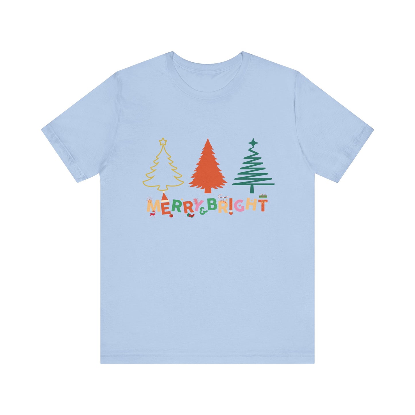 Merry and Bright Cute Christmas  T-Shirt