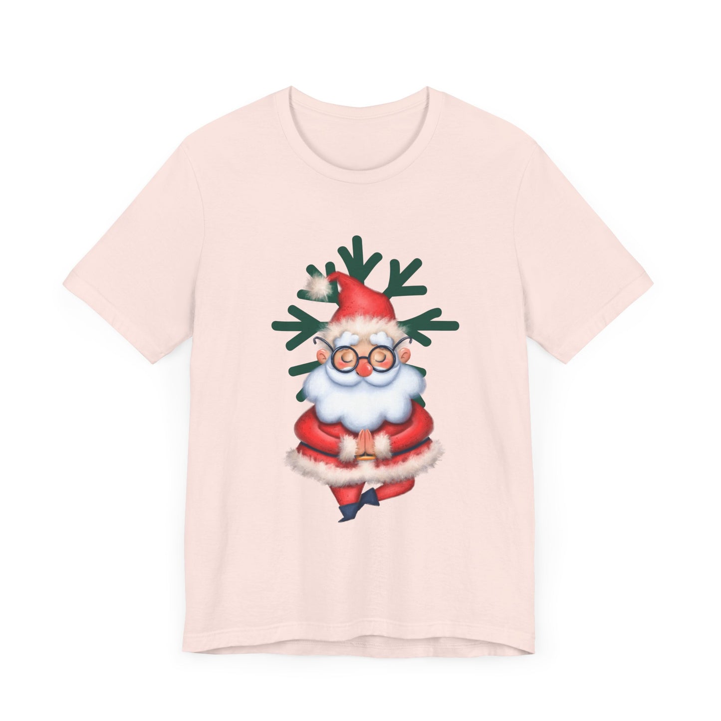 Calm & Bright: Meditating Santa Christmas T-Shirt