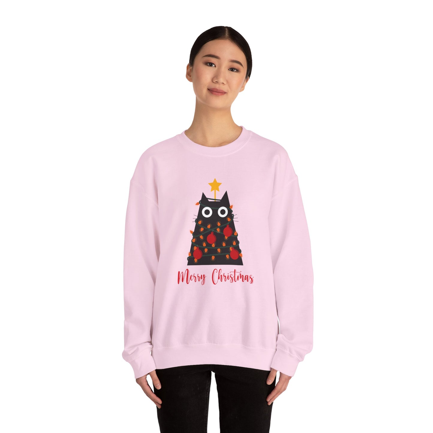 Festive Feline: Merry Christmas  Crewneck