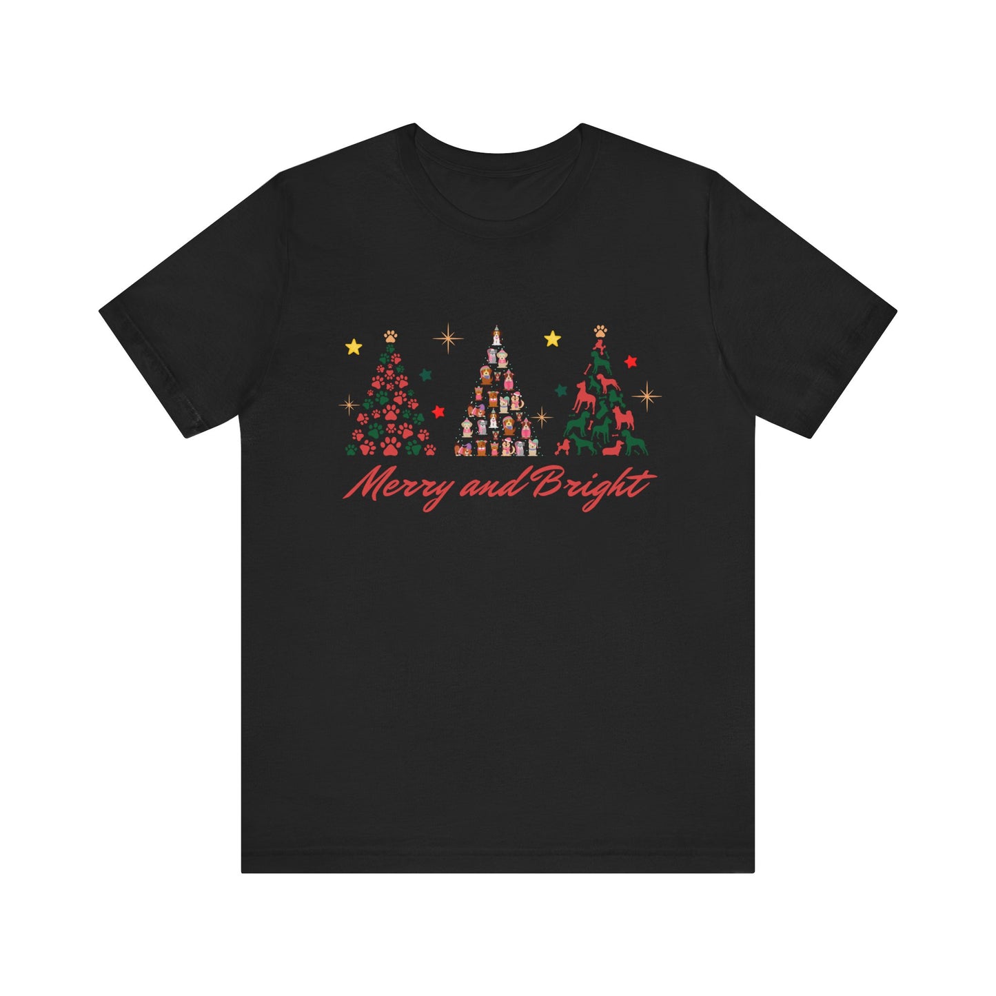 Paw-fect Holiday Towers: Merry & Bright Dog Christmas T-Shirt