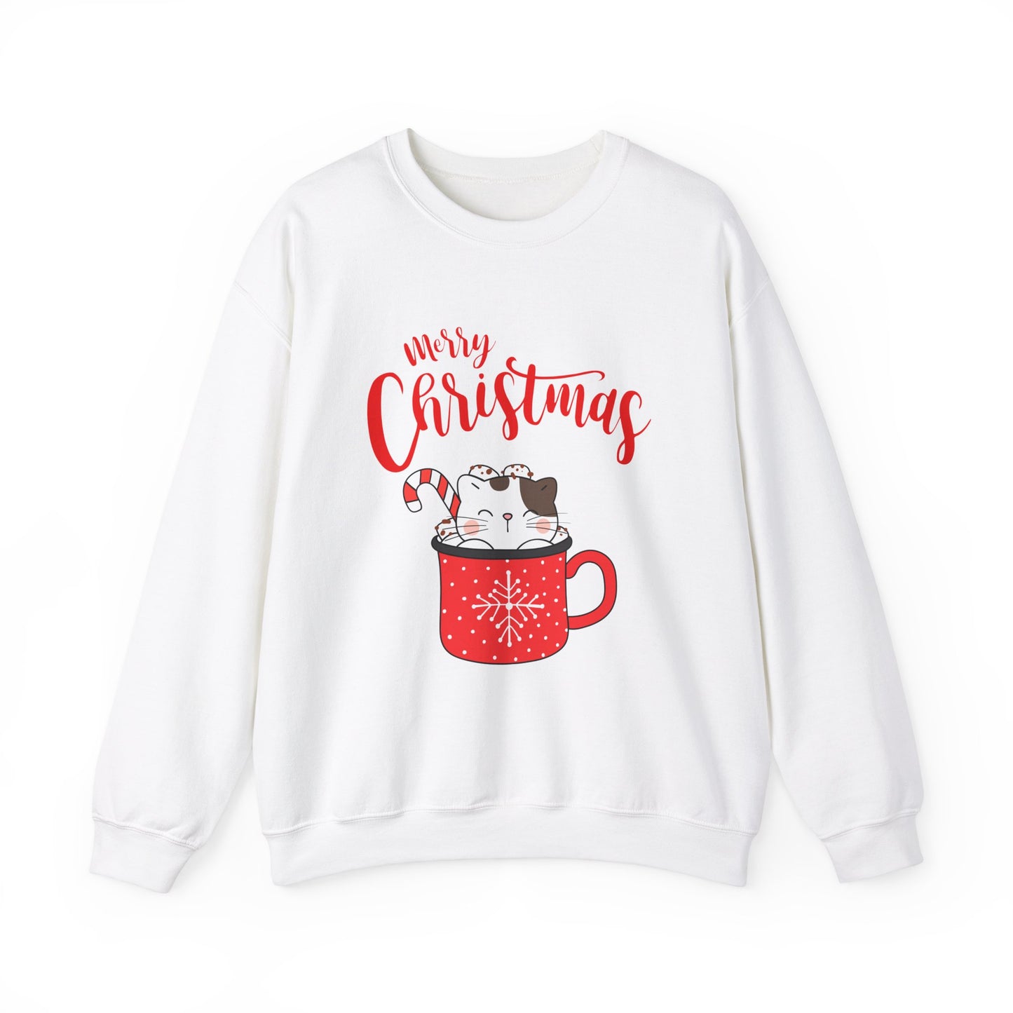 Christmas Cuteness: Kitty in a Cup Crewneck