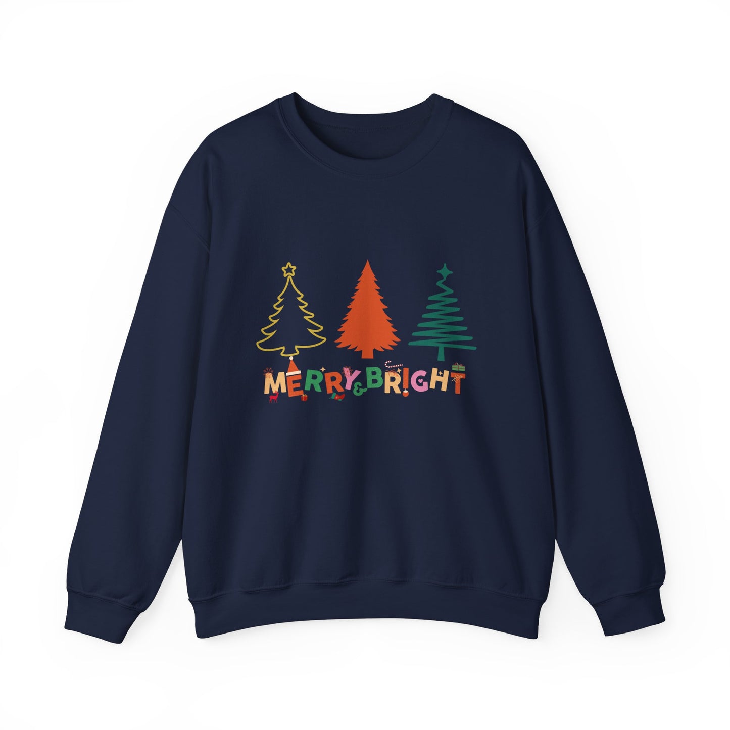 Merry and Bright Cute Christmas Crewneck