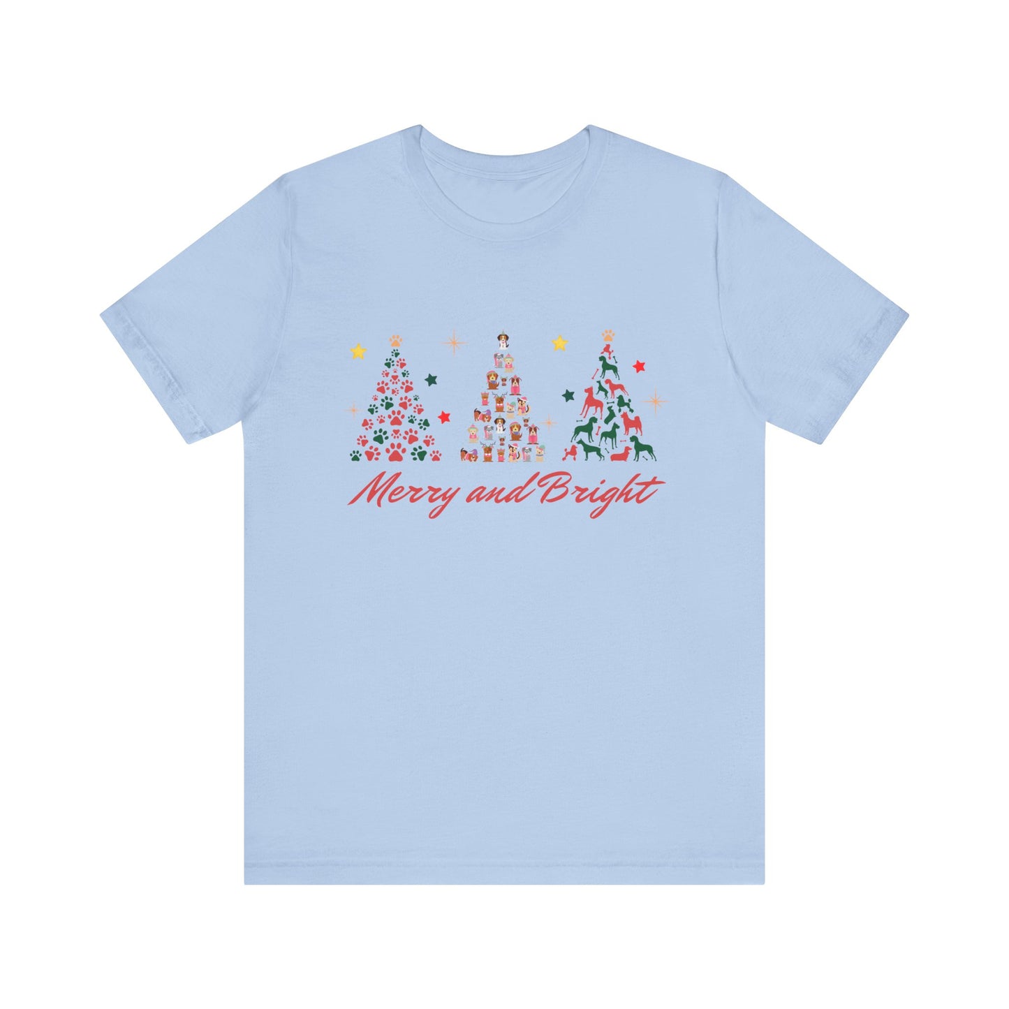 Paw-fect Holiday Towers: Merry & Bright Dog Christmas T-Shirt