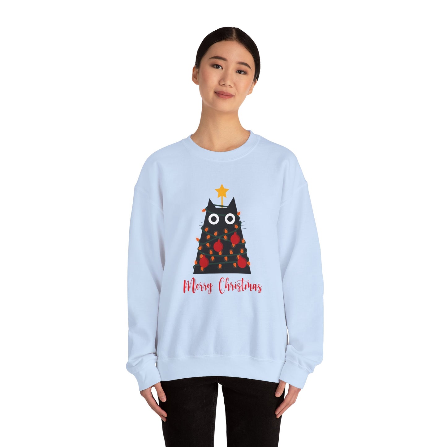 Festive Feline: Merry Christmas  Crewneck