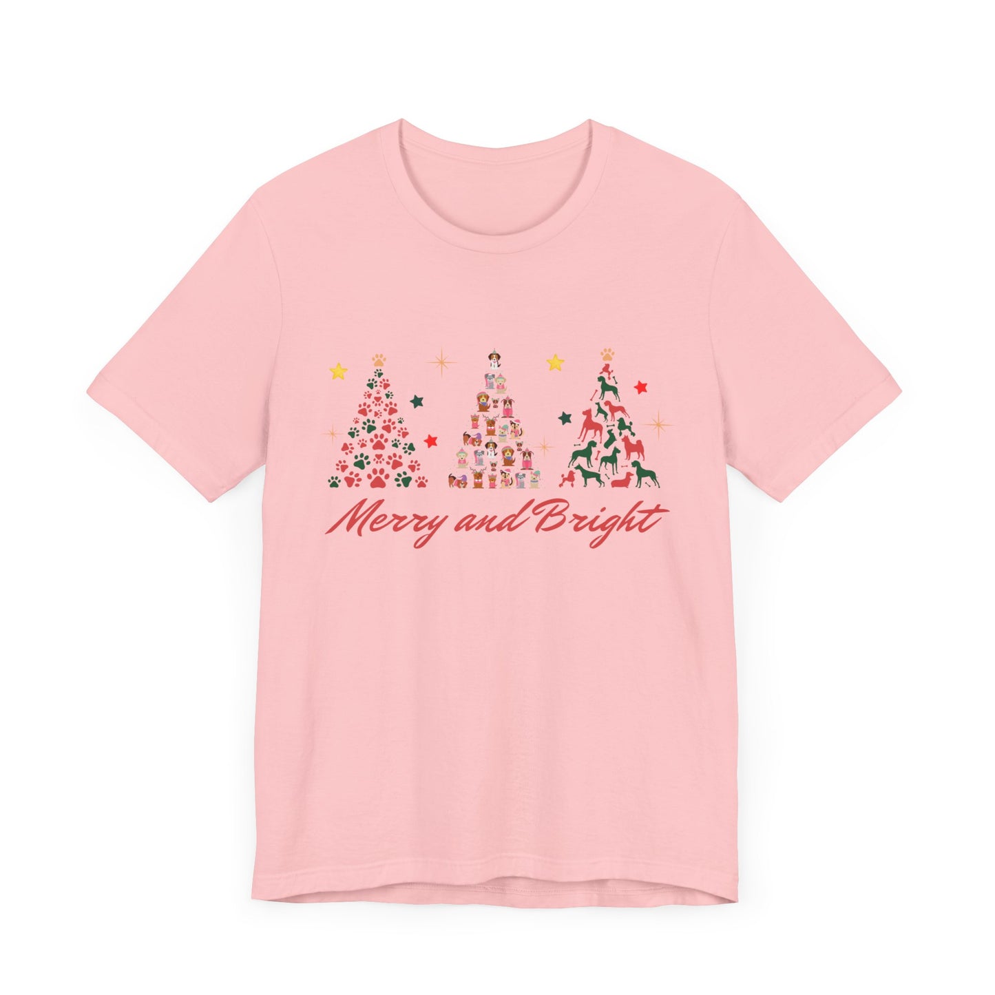 Paw-fect Holiday Towers: Merry & Bright Dog Christmas T-Shirt