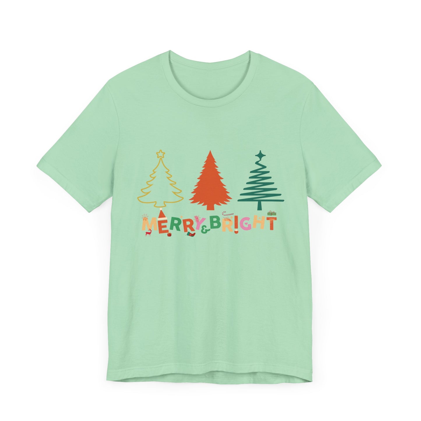 Merry and Bright Cute Christmas  T-Shirt