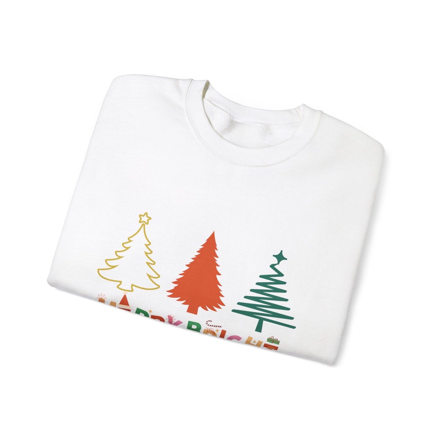 Merry and Bright Cute Christmas Crewneck