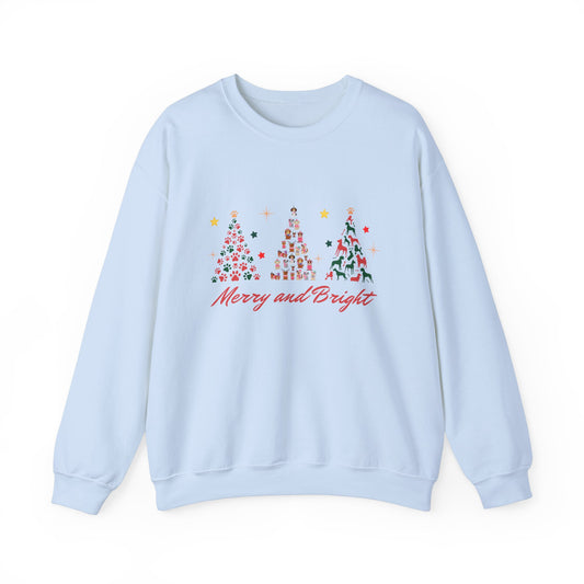 Paw-fect Holiday Towers: Merry & Bright Dog Christmas Crewneck