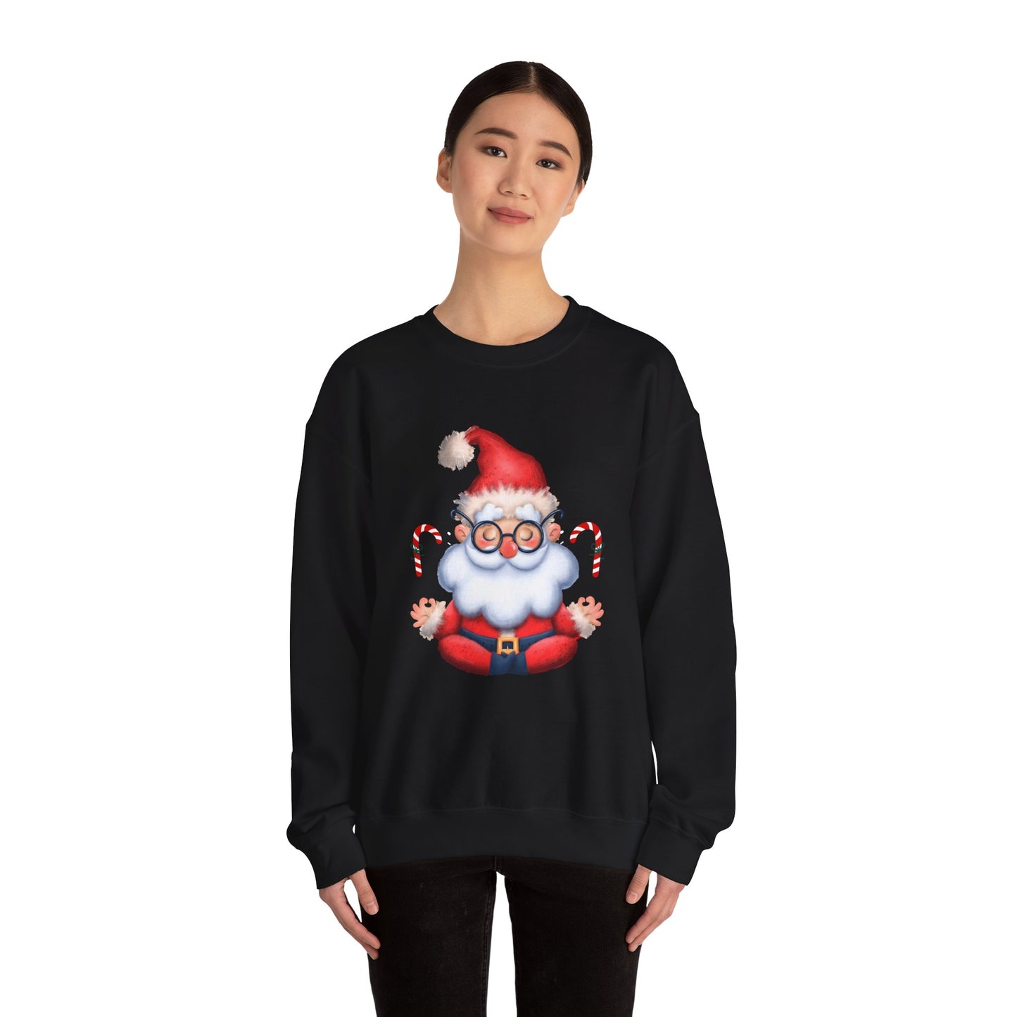 Merry & Zen: Christmas Meditating Santa  Crewneck