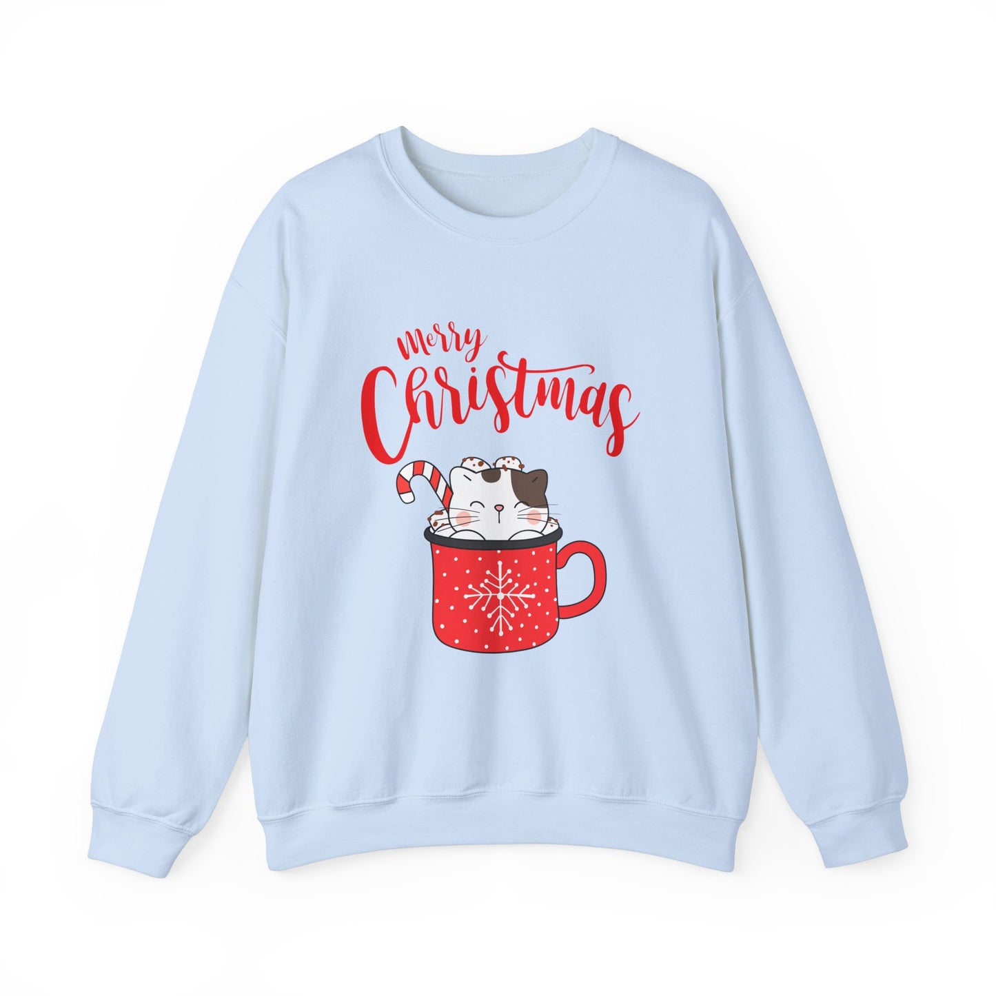 Christmas Cuteness: Kitty in a Cup Crewneck